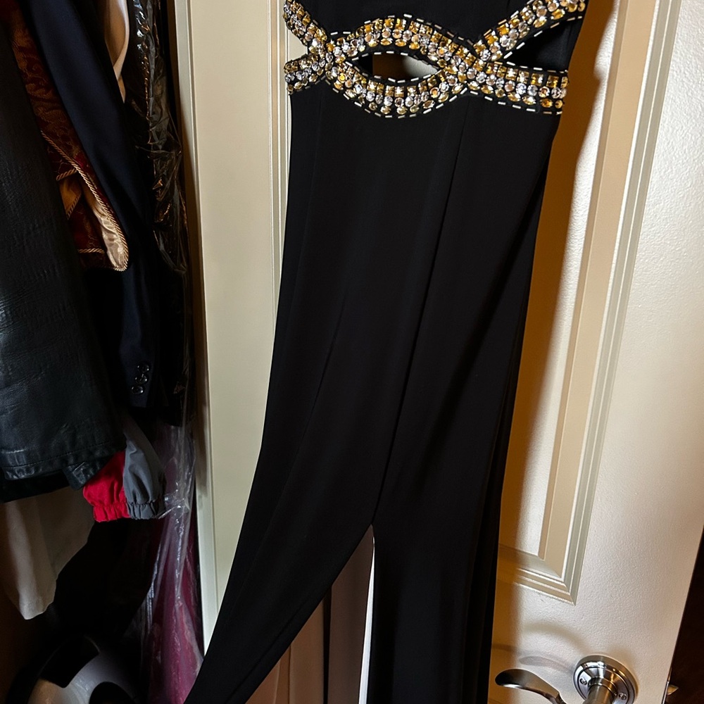 Black formal dress with cutouts - Picture 2 of 6
